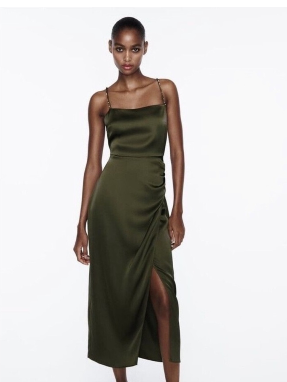 Olive Green Evening Dress